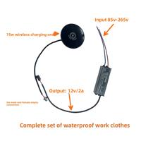 Chargeur sans fil intégré au bureau, étanche IP68, charge rapide 15W, avec interface USB Type-C DC SM