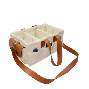 Nuohui Vente Chaude Teddy Polaire <span class=keywords><strong>Sac</strong></span> À <span class=keywords><strong>Langer</strong></span> nappy caddy, nounours caddy panier de rangement panier décoratif pliable - Product Image 2