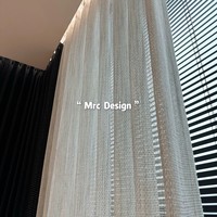 Rideaux Translucides en Polyester Jacquard pour Salon - Design Moderne Personnalisable avec Fonction Translucide