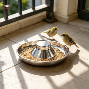 ชามอาหารสแตนเลสสำหรับนกแก้ว <span class=keywords><strong>นก</strong></span>ค๊อกคาเทล <span class=keywords><strong>นก</strong></span>พีโอนี <span class=keywords><strong>นก</strong></span>เปลือกหอย ของใช้สำหรับ<span class=keywords><strong>นก</strong></span> - Product Image 4