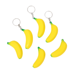 Porte-clés anti-stress en forme de <span class=keywords><strong>banane</strong></span> en PU avec logo personnalisé, simulation de fruit, cadeau promotionnel publicitaire, image de <span class=keywords><strong>marque</strong></span> d'entreprise YLX 6 - Product Image 1