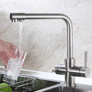 Sus 304 In Acciaio Inox Spazzolato Nichel 3 way lavello della cucina purificata bere <span class=keywords><strong>acqua</strong></span> del <span class=keywords><strong>rubinetto</strong></span> filtro - Product Image 2