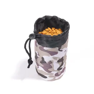 custom camouflage pattern pet snack pouch Dog Treat Bag Drawstring Pet Food Waist Poop bag