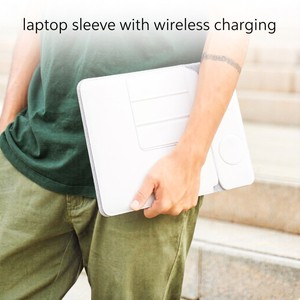 Alfombrilla de Ratón Multifuncional para Escritorio y Portátil, de Cuero, con <span class=keywords><strong>Cargador</strong></span> Inalámbrico Magnético de 15W para Teléfono y Auriculares, con Soporte y Funda para Portátil - Product Image 2