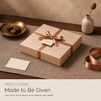 Boîte cadeau rigide personnalisée pour chocolats et bonbons, avec couvercle et base, ruban satiné, séparateur, carton gris, vente en gros, usine OEM