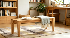 Modern Scandinavian Wooden <b>Bench</b> With Solid Wood Legs For Living Room And Home Furniture Use - Product Image 3