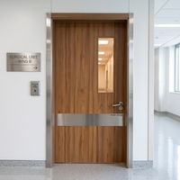 Portes intérieures en acier et bois pour salles de patients d'hôpitaux, à ouverture latérale, fabriquées par des fabricants