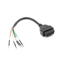 16pin Jumper Tester conector OBD OBD2 hembra K Line Can Line Cable de diagnóstico Universal K + CAN OBD2 Cable para coche camión