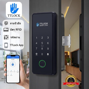 Cerradura de Puerta de Vidrio Inteligente con Huella Digital TTlock, Sistema de Control de Acceso con Contraseña Virtual para Oficinas Comerciales - Product Image 1