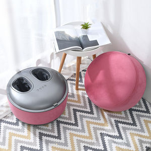 Taburete de pie Puf redondo Taburete de tela Shiatsu inalámbrico Calefacción Pie Piernas Masajeador Vibrador otomano Terapia Máquina de masaje - Product Image 3