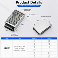 Alimentation à découpage 120W 5V 12V 24V 36V 48V 20A 10A 8A 5A 3A 2.5A Transformateur Convertisseur Alimentation AC DC 120W