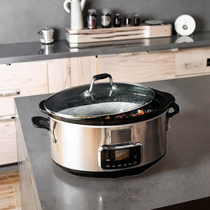 <span class=keywords><strong>Mijoteuse</strong></span> en acier inoxydable 6.6 L de <span class=keywords><strong>grande</strong></span> <span class=keywords><strong>capacité</strong></span> avec 6 programmes préréglés Couvercle en verre 235 W pour cuisson lente et sous vide - Product Image 6