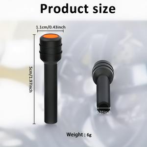 2 Stück universelle Autotürschlossknöpfe aus Aluminiumlegierung mit orangefarbenem Oberteil für die meisten Fahrzeuge - Product Image 5