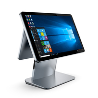 Terminal POS de pantalla táctil de aluminio de 15,6 "todo en uno de alta calidad, sistema de caja registradora de gama alta ultrafino