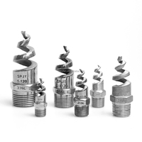 Nosel Semprot Spiral Kerucut Berongga Huajue 1 Inci BSPT Male Stainless Steel 150 Sudut Semprot Aliran Tinggi Aerator Air Pemadam Kebakaran