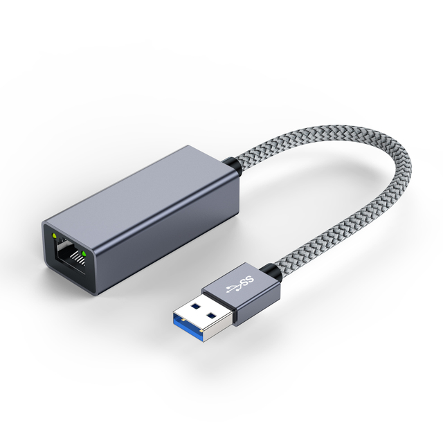 Gigabit RJ45 USB 3.0 to 1000Mbps Network Card Ethernet Adapter 100Mbps for Desktop and Laptop and Notebook and More Devices