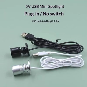 Lampu Sorot LED Mini USB Aluminium 3W 5V Pengisian Daya Buatan Tangan DIY Akuarium Modern Dalam Ruangan/Kantor CRI Tinggi 80-89 - Product Image 5