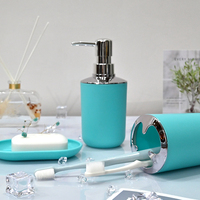 Ensemble de salle de bain moderne de luxe Distributeur de savon en plastique de style vintage de haute qualité en résine et PC Boîte pour maison et hôtel Salle de bain Suite
