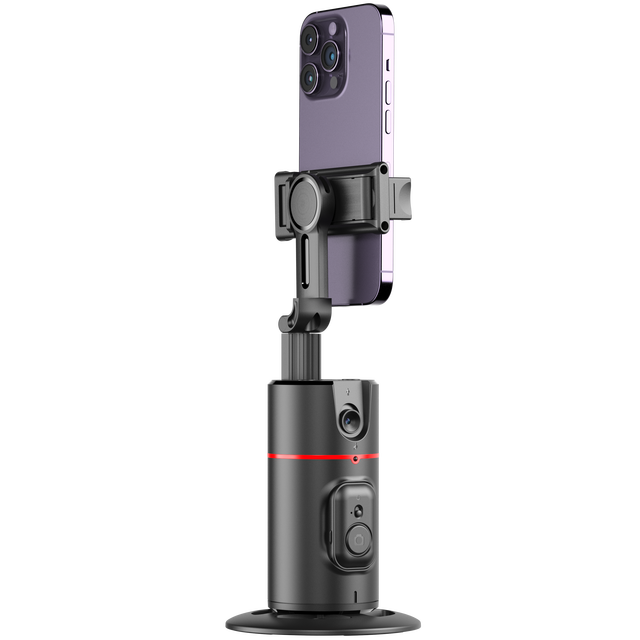 P02 Auto Face Tracking Tripod with Remote 360 Rotation Tracking Phone Holder Smart Phone Moving Tripod for Shooting Video