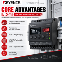 Contrôleur de capteur de débit principal sur rail DIN KEYENCE FD-XA1E NPN PNP 20-30VDC pour capteur de micro-débit à pince FD-XE