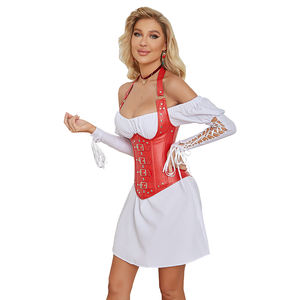 In Pelle sintetica Corsetto Top Donne Vestito Disossato Acciaio Più Il Formato 6XL Underbust Corsetti - Product Image 2