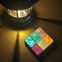 Mahjong en acrylique solide bicolore poli haute brillance, résistant aux rayures, pour le jeu de société quotidien et décontracté à la maison ou dans le salon