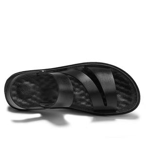 2025 New Designer Leather flat Sandals Fashion <b>Beach</b> Casual <b>Shoes</b> Outdoor Soft Soles Non-slip Men's Handmade Leather Sandals - Product Image 4