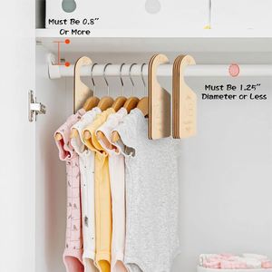 Divisores de Armario para Bebés de Madera Ecológica al por Mayor, Encantadores Organizadores de Ropa Infantil, Estilos Personalizados para Decoración de Guardería - Product Image 4