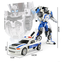 Mainan Robot Mobil Polisi yang Dapat Berubah Bentuk 20cm 5 in 1 Seri Kombinasi Figur Aksi Dari Set City Defenders SINCO