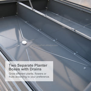 <span class=keywords><strong>Lit</strong></span> de jardin surélevé à structure en aluminium 2 en 1 Mini serre de jardin à cadre froid <span class=keywords><strong>avec</strong></span> fermeture à glissière de <span class=keywords><strong>rangement</strong></span> - Product Image 3