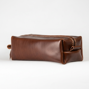 Neceser de Cuero Genuino Personalizado para Hombre, Bolsa de Aseo de Gran Capacidad, Organizador de Cosméticos de Viaje, Estuche de Cuero LNTB-0003B - Product Image 1