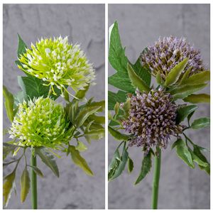 CallaFloral Artificial <b>Flowers</b> <b>Single</b> Branch Green And Purple Plastic Indoor Decor For Home Wedding Craft PJ1152 - Product Image 3