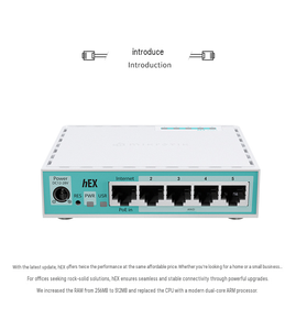Router VPN Gigabit de 5 Puertos HEX Refresh/E50UG con Doble Banda de 600Mbps, Actualizado de <span class=keywords><strong>RB750GR3</strong></span> - Product Image 5
