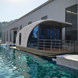 Cabine d'eau de luxe haut de gamme hors réseau flottant Glamping Pods <span class=keywords><strong>Immobilier</strong></span> Bleu Économie Acier École Chambre Parc Villa Maison - Product Image 5