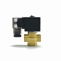 Vanne solénoïde Hoyan PU-M02K à orifice de 1,5 mm normalement ouverte en laiton 1/4 po 1/8 po 25 bars pour gaz, air, huile, carburant, eau avec connecteur
