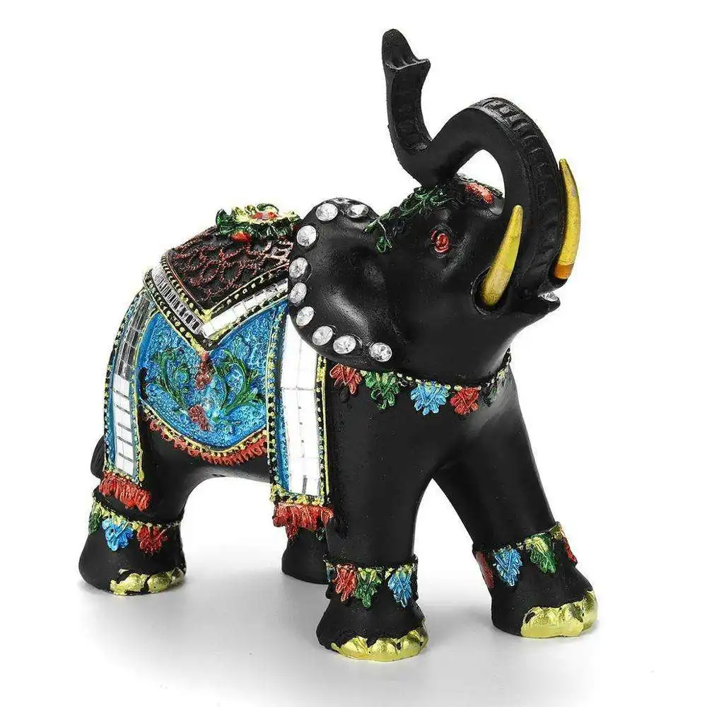 Table decorative 3d custom good luck sculpture popular resin art animal elephant statue