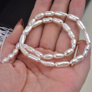 ไข่มุกน้ำจืดทรงพิพพะ รูปทรงบาร็อค ฟันไม่เรียบ ปลายตรง สำหรับทำสร้อยคอ DIY - Product Image 2