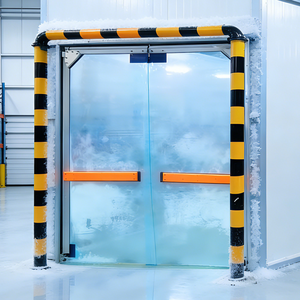 <span class=keywords><strong>Porte</strong></span> de circulation chauffée en PVC anti-condensation à double battant avec cadre chauffant en acier inoxydable pour entrepôt frigorifique - Product Image 5
