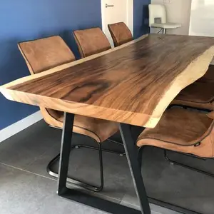 Fabricant de meubles de salle à manger, plaque de noyer cuisine salle à manger Restaurant Table en bois