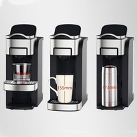 Machine à café à capsules mini portable entièrement automatique de style italien, avec moulin intégré, boîtier en ABS, capacité de 6 à 10 tasses, conception monobloc, facile à utiliser
