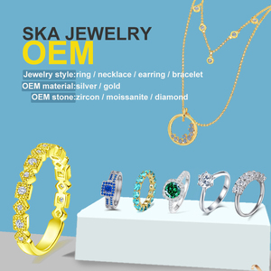 Anillo de Moissanita de Oro de 18K de Diseño de Joyería de Proveedor SKA, Anillo de Compromiso y Boda Personalizado - Product Image 5