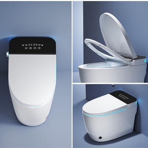 Hot Sale Hotel Sanitary Ware One Piece Water Closet Bidet Floor Mounted Bathroom Intelligent Smart R02-<b>Black</b>, R02-To - Product Image 5