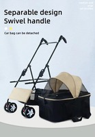 Poussette pour chien, chariot pour chat, transporteur pliable à une main, poussette légère pour animaux de compagnie