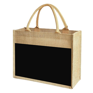 Sacs fourre-tout promotionnels en toile de jute réutilisables, écologiques, naturels, avec logo personnalisé et couleur au choix - Product Image 1