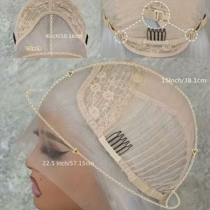 Perruque synthétique transparente 13x4 pour femme, petites boucles africaines, marron/café, cheveux courts bouclés, ligne de cheveux naturelle, coiffage libre - Product Image 4