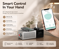 Diffuseur d'arômes intelligent multifonctionnel et élégant avec haut-parleur et chargeur sans fil rapide 15W pour la maison et le bureau