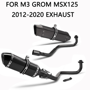 Système d'échappement complet pour moto, tuyau intermédiaire avant à enfiler pour M3 GROM <span class=keywords><strong>MSX</strong></span> <span class=keywords><strong>125</strong></span> MSX125 2012 à <span class=keywords><strong>2020</strong></span> - Product Image 1