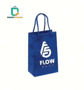 ถุงกระดาษของขวัญพับได้เป็นมิตรต่อสิ่งแวดล้อมถุงบรรจุภัณฑ์กระดาษช้อปปิ้งโลโก้ตามสั่ง - Product Image 4