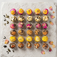 Boules de thé blanc chinois faites à la main, naturelles, 6 saveurs différentes, fleurs séchées mélangées, thé santé en vrac, sachet
