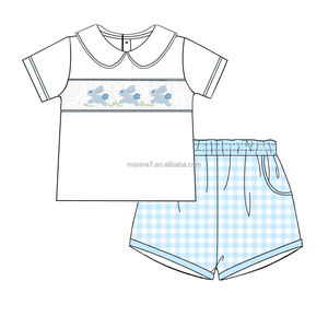 Детская одежда с вышивкой пасхального кролика, детская одежда для девочек, оптовая продажа - Product Image 5